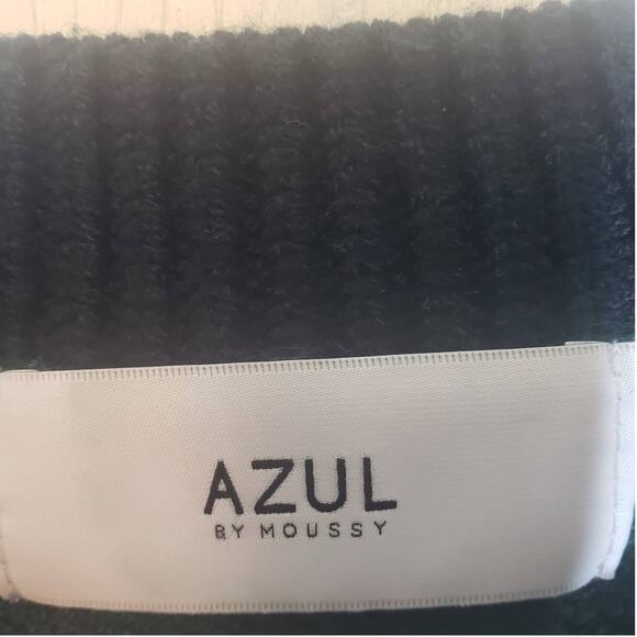 Azul by Moussy Crop Multi texture Color Large Stripe Sweater size small - Picture 7 of 8